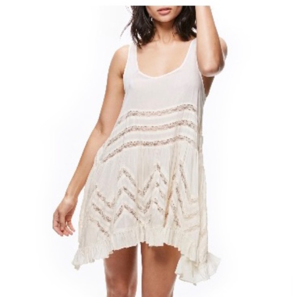 NWT Free People Swingy Lace Inset Tunic